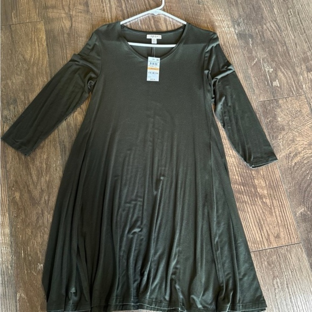New! Style & Co Dress in Evening Olive, Size Small